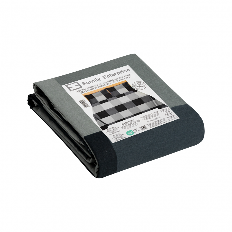 Σεντόνι μονό 1,70 Χ 2,70 βαμβακερό 100% χωρίς λάστιχο εμπριμέ 007434011Σ66