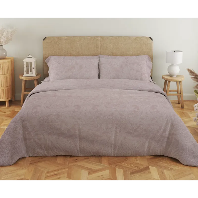 Σεντόνι υπέρδιπλο με λάστιχο Βαμβακερό 100% 180x200+35 εμπριμέ 007435011Σ55