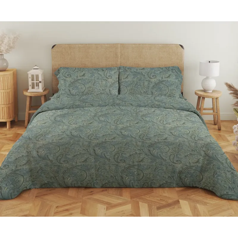 Σεντόνι υπέρδιπλο με λάστιχο Βαμβακερό 100% 180x200+35 εμπριμέ 007435011Σ60