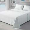 Σεντόνι Λευκό Ριγέ Βαμβακοσατέν 280x290 300 Κλωστές Βαμβακερό 60% Πολυέστερ 40% 008055011