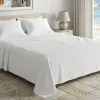 Σεντόνι Λευκό Ριγέ Βαμβακοσατέν 250x290 300 Κλωστές Βαμβακερό 60% Πολυέστερ 40% 008056011