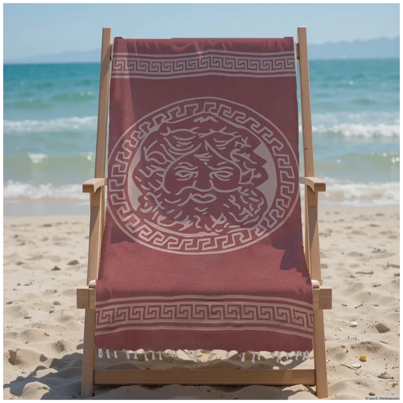 Πετσέτα Θαλάσσης 90x185 Βαμβακερή 100% Πεστεμάλ Αιγύπτου 013007011Σ107