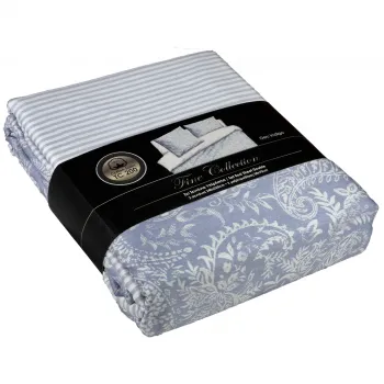 Σετ σεντόνια 4τμχ υπέρδιπλα 240x260 Βαμβακοσατέν 100% εμπριμέ 5201503208763 Indigo