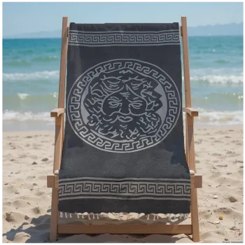 Πετσέτα Θαλάσσης 90x185 Βαμβακερή 100% Πεστεμάλ Αιγύπτου 013007011Σ108