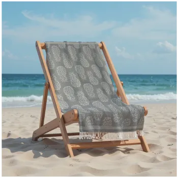 Πετσέτα Θαλάσσης 90x185 Βαμβακερή 100% Πεστεμάλ Αιγύπτου 013007011Σ109