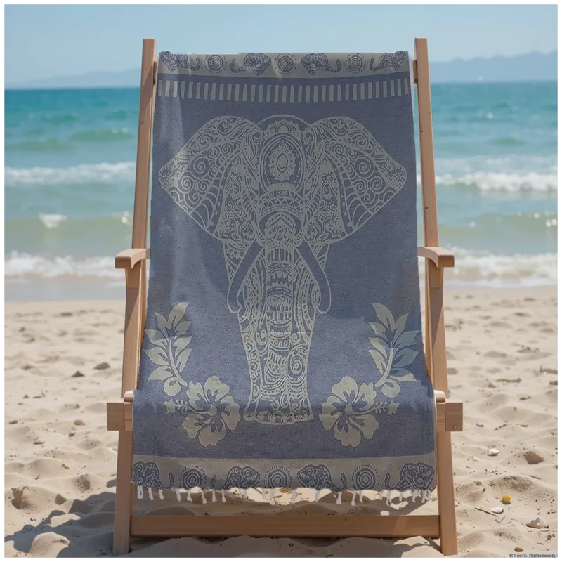 Πετσέτα Θαλάσσης 90x185 Βαμβακερή 100% Πεστεμάλ Αιγύπτου 013007011Σ89