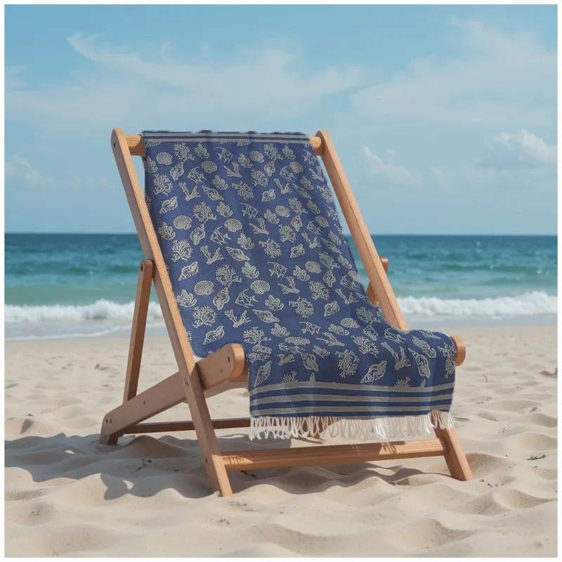 Πετσέτα Θαλάσσης 90x185 Βαμβακερή 100% Πεστεμάλ Αιγύπτου 013007011Σ92