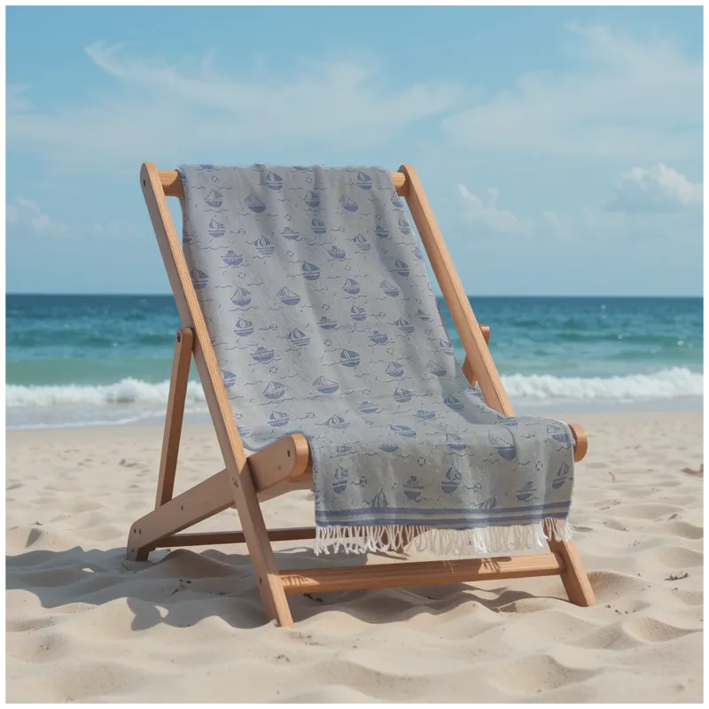 Πετσέτα Θαλάσσης 90x185 Βαμβακερή 100% Πεστεμάλ Αιγύπτου 013007011Σ94