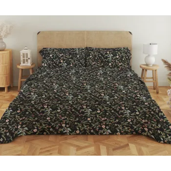 Σεντόνι υπέρδιπλο με λάστιχο Βαμβακερό 100% 180x200+35 εμπριμέ 007435011Σ67