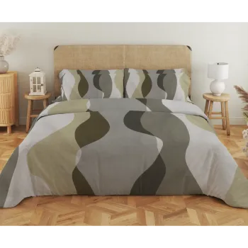 Σεντόνι υπέρδιπλο με λάστιχο Βαμβακερό 100% 180x200+35 εμπριμέ 007435011Σ69