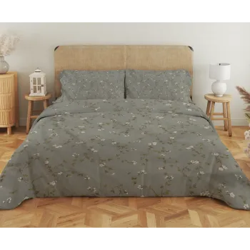 Σεντόνι υπέρδιπλο με λάστιχο Βαμβακερό 100% 180x200+35 εμπριμέ 007435011Σ73