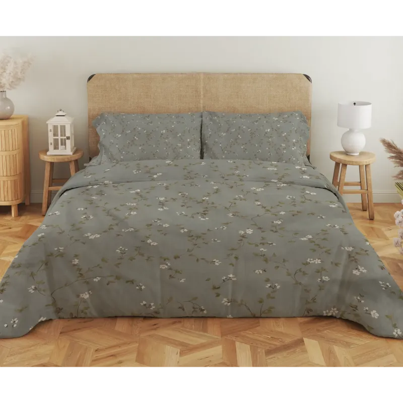 Σεντόνι υπέρδιπλο με λάστιχο Βαμβακερό 100% 180x200+35 εμπριμέ 007435011Σ73