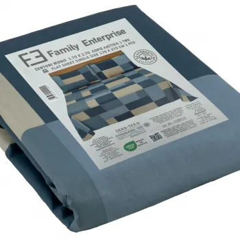 Σεντόνι μονό 1,70 Χ 2,70 βαμβακερό 100% χωρίς λάστιχο εμπριμέ 007434011Σ72