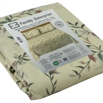 Σεντόνι μονό 1,70 Χ 2,70 βαμβακερό 100% χωρίς λάστιχο εμπριμέ 007434011Σ70