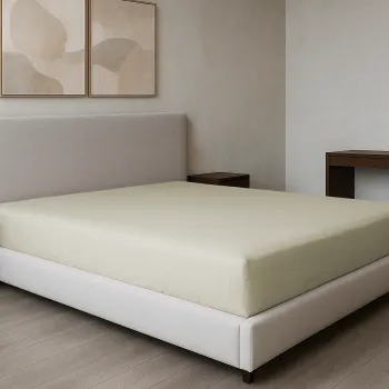 Σεντόνι υπέρδιπλο με λάστιχο Βαμβακερό 100% 180x200+35 μονόχρωμο 007440011Χ85