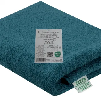 Σετ 2τμχ Πετσέτες Προσώπου 50 Χ 80 και Μπάνιου 70 Χ 130 450γρ Πενιέ Βαμβακερές 100% 012088011X50