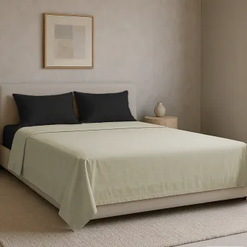 Σετ σεντόνια 4τμχ υπέρδιπλα 240x270 Βαμβακερά 100% μονόχρωμα 007446011Χ80-85-1