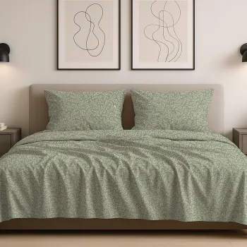 Σετ 3 τμχ σεντόνι υπέρδιπλο 2,40 Χ 2,70 χωρίς λάστιχο βαμβακερό 100% εμπριμέ 001001011Σ1