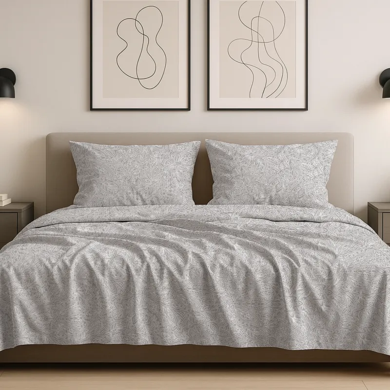 Σετ 3 τμχ σεντόνι υπέρδιπλο 2,40 Χ 2,70 χωρίς λάστιχο βαμβακερό 100% εμπριμέ 001001011Σ11