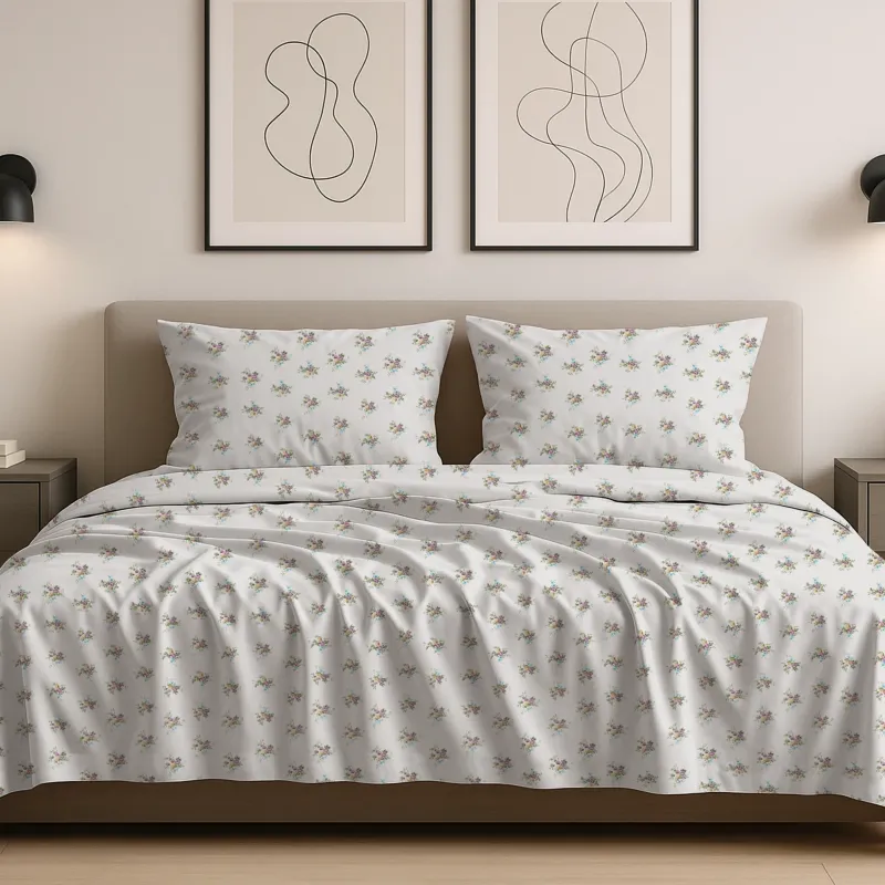 Σετ 3 τμχ σεντόνι υπέρδιπλο 2,40 Χ 2,70 χωρίς λάστιχο βαμβακερό 100% εμπριμέ 001001011Σ63