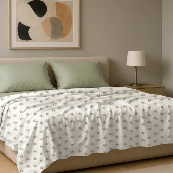 Σετ σεντόνια 4τμχ υπέρδιπλα 240x270 Βαμβακερά 100% εμπριμέ/μονόχρωμα 007443011Χ85Σ63-1