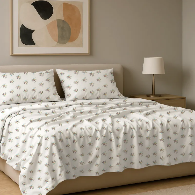 Σετ σεντόνια 4τμχ υπέρδιπλα 240x270 Βαμβακερά 100% εμπριμέ 007443011Σ63-1