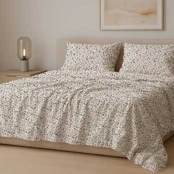 Σετ σεντόνια 4τμχ υπέρδιπλα 240x270-180x200+35 Βαμβακερά 100% εμπριμέ 007443011Σ75