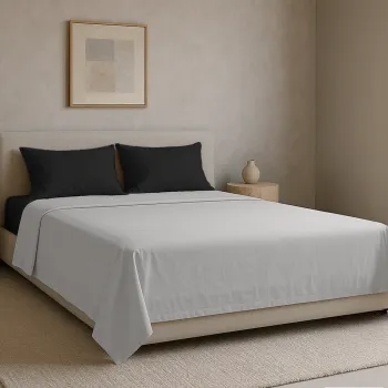 Σετ σεντόνια 4τμχ υπέρδιπλα 240x270 Βαμβακερά 100% μονόχρωμα 007446011Χ80-82-1