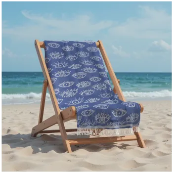 Πετσέτα Θαλάσσης 90x185 Βαμβακερή 100% Πεστεμάλ Αιγύπτου 013007011Σ103s