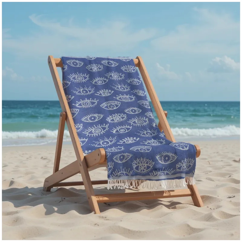 Πετσέτα Θαλάσσης 90x185 Βαμβακερή 100% Πεστεμάλ Αιγύπτου 013007011Σ103s