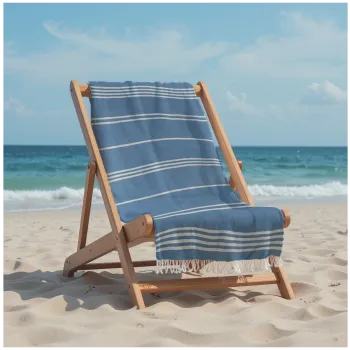 Πετσέτα Θαλάσσης 90x185 Βαμβακερή 100% Πεστεμάλ Αιγύπτου 013007011Σ114