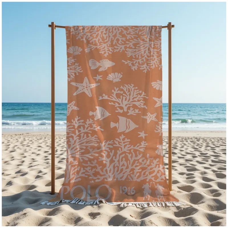 Πετσέτα Θαλάσσης 90x185 Βαμβακερή 100% Πεστεμάλ Αιγύπτου 013007011Σ121