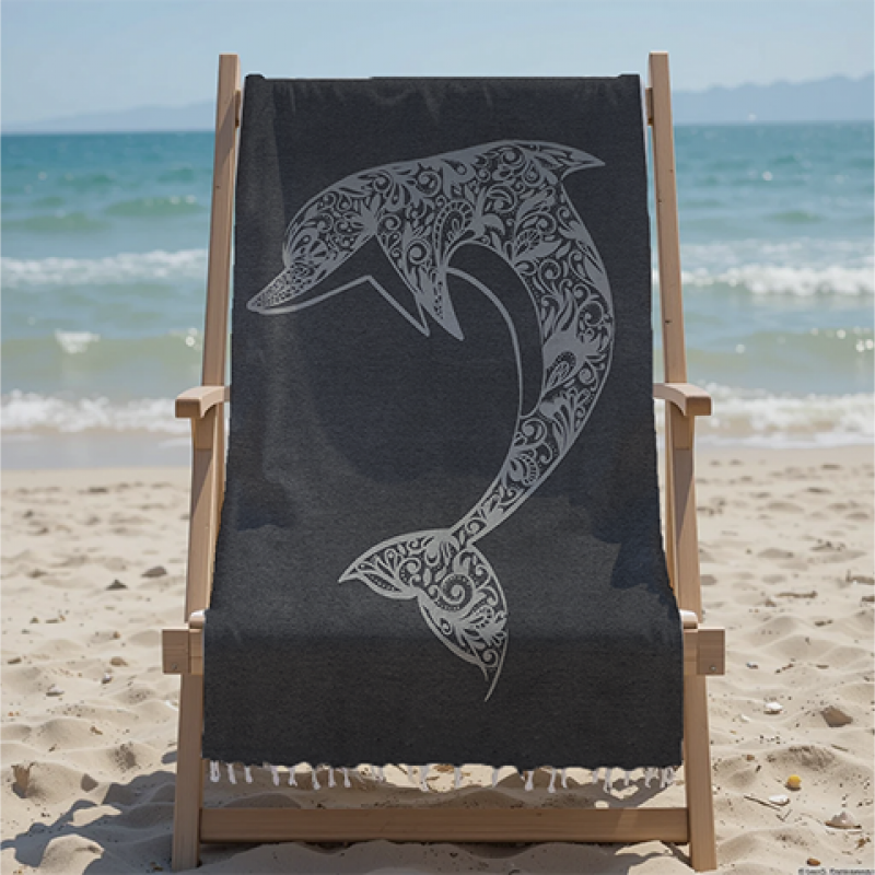 Πετσέτα Θαλάσσης 90x185 Βαμβακερή 100% Πεστεμάλ Αιγύπτου 013007011Σ87s