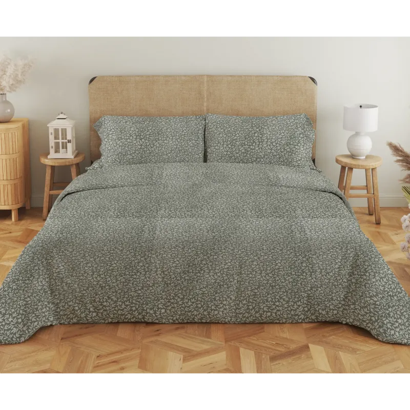 Σεντόνι υπέρδιπλο με λάστιχο Βαμβακερό 100% 180x200+35 εμπριμέ 007435011Σ1