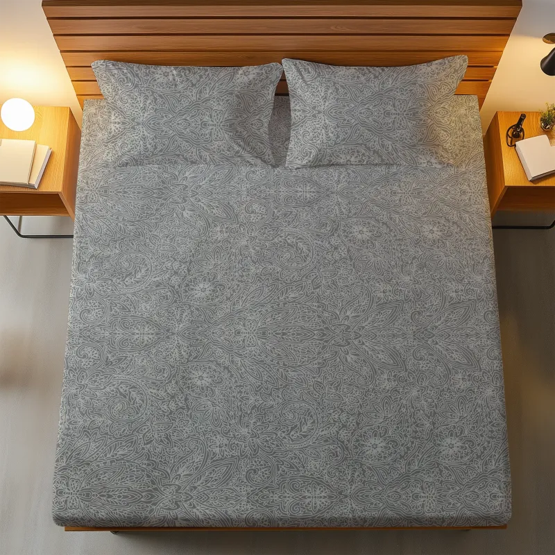 Σετ σεντόνι 3τμχ υπέρδιπλο με λάστιχο 180x200+35 Βαμβακερό 100% εμπριμέ 002047011Σ11