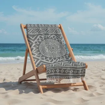 Πετσέτα Θαλάσσης 90x185 Βαμβακερή 100% Πεστεμάλ Αιγύπτου 013007011Σ105