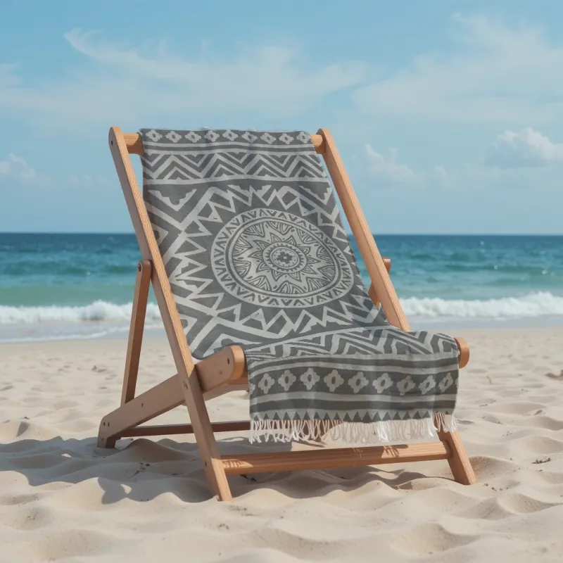 Πετσέτα Θαλάσσης 90x185 Βαμβακερή 100% Πεστεμάλ Αιγύπτου 013007011Σ105