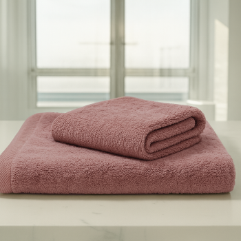 Σετ 2τμχ Πετσέτες Προσώπου 50 Χ 80 και Μπάνιου 70 Χ 130 450γρ Πενιέ Βαμβακερές 100% 012088011X41