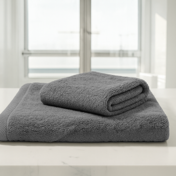 Σετ 2τμχ Πετσέτες Προσώπου 50 Χ 80 και Μπάνιου 70 Χ 130 450γρ Πενιέ Βαμβακερές 100% 012088011X46