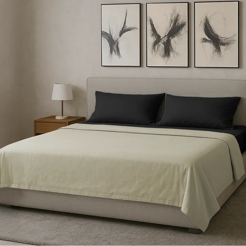 Σετ σεντόνια 4τμχ υπέρδιπλα 240x270-180x200+35 Βαμβακερά 100% μονόχρωμα 007446011Χ80-85