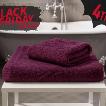 BLACK FRIDAY ΠΡΟΣΦΟΡΑ Σετ 4τμχ Πετσέτες Προσώπου 50 Χ 80 και Μπάνιου 70 Χ 130 450γρ Πενιέ Βαμβακερές 100%