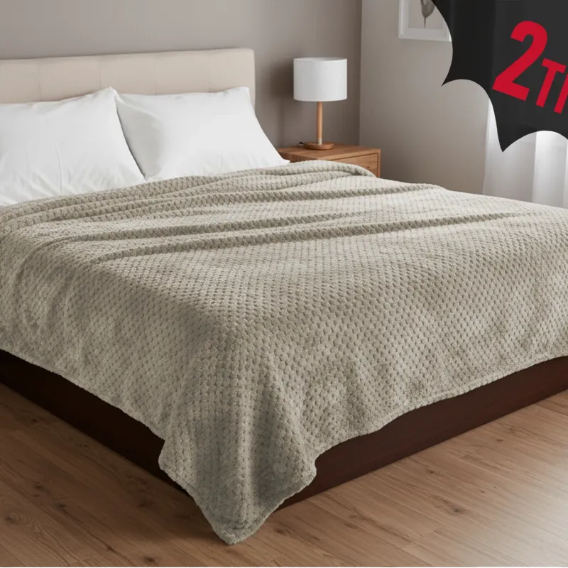 BLACK FRIDAY ΠΡΟΣΦΟΡΑ Σετ 2τμχ Κουβέρτες Βελουτέ Υπέρδιπλες Ζακάρ 220x240 001045011