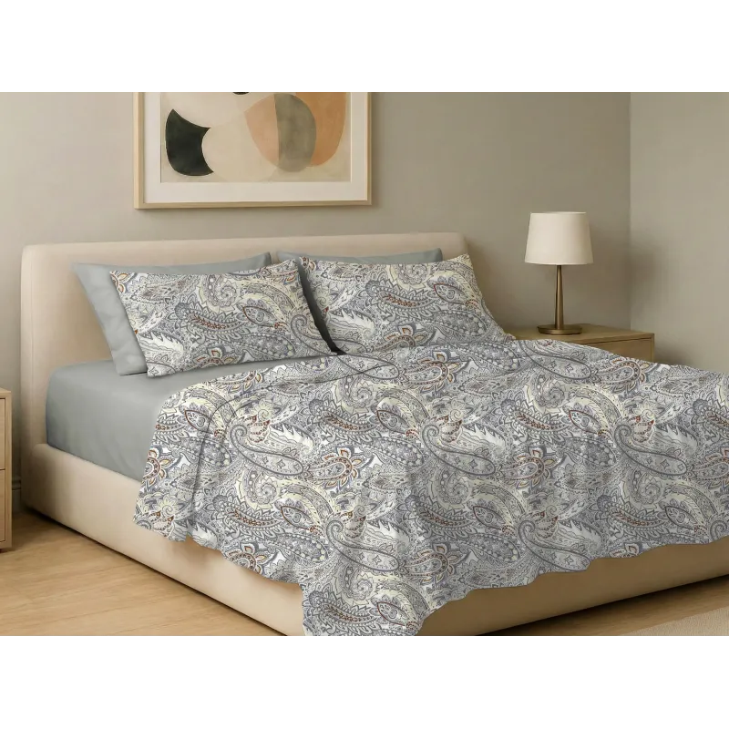 Σετ σεντόνια 6τμχ υπέρδιπλα 240x270-180x200+35 Βαμβακερά 100% εμπριμέ 007009011Χ82Σ76