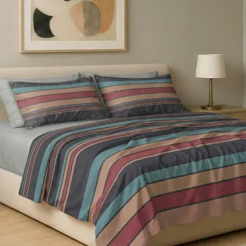 Σετ σεντόνια 6τμχ υπέρδιπλα 240x270-180x200+35 Βαμβακερά 100% εμπριμέ 007009011Χ82Σ77