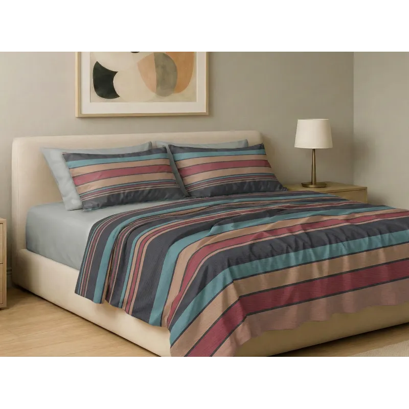 Σετ σεντόνια 6τμχ υπέρδιπλα 240x270-180x200+35 Βαμβακερά 100% εμπριμέ 007009011Χ82Σ77