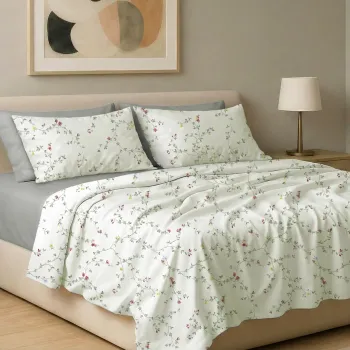 Σετ σεντόνια 6τμχ υπέρδιπλα 240x270-180x200+35 Βαμβακερά 100% εμπριμέ 007009011Χ82Σ78