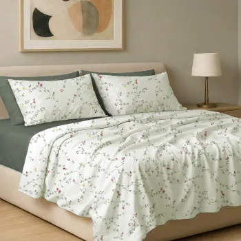 Σετ σεντόνια 6τμχ υπέρδιπλα 240x270-180x200+35 Βαμβακερά 100% εμπριμέ 007009011Χ90Σ78