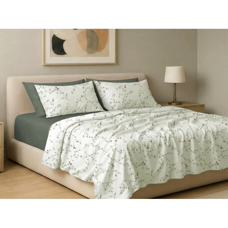 Σετ σεντόνια 6τμχ υπέρδιπλα 240x270-180x200+35 Βαμβακερά 100% εμπριμέ 007009011Χ90Σ78