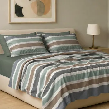 Σετ σεντόνια 6τμχ υπέρδιπλα 240x270-180x200+35 Βαμβακερά 100% εμπριμέ 007009011Χ90Σ79