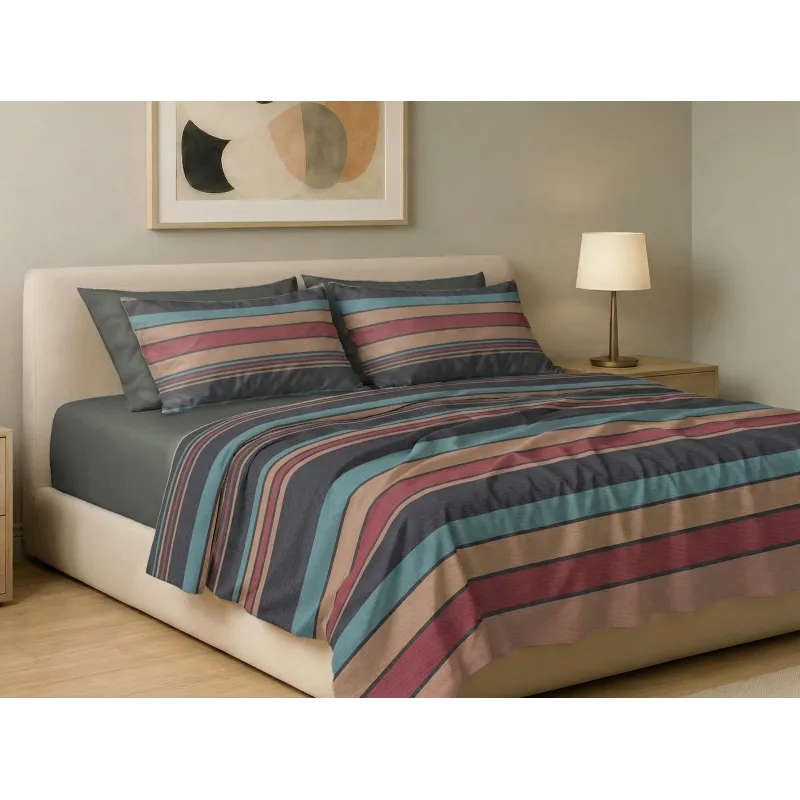 Σετ σεντόνια 6τμχ υπέρδιπλα 240x270-180x200+35 Βαμβακερά 100% εμπριμέ 007009011Χ91Σ77